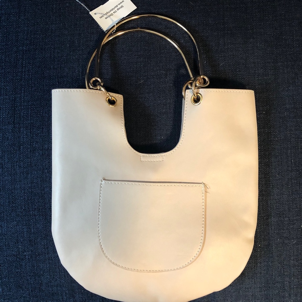 Nude & Gold Small Purse, New Unworn